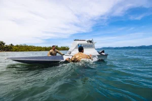 U.S. Army demonstrates autonomous boat swarm in the Philippines (U.S. Army photo by Pfc. Peter Bannister)